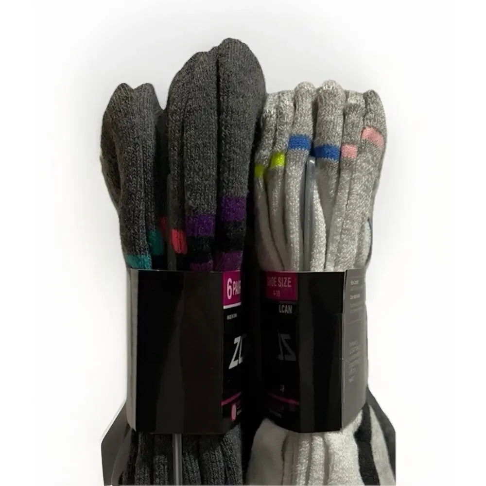 Zone Pro Ladies Half Cushion Ankle Socks 12 Pair Athletic Shoe Size 4-10 NEW